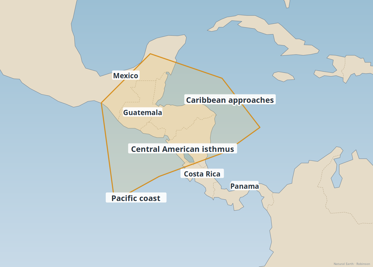 Central America — geography reference map