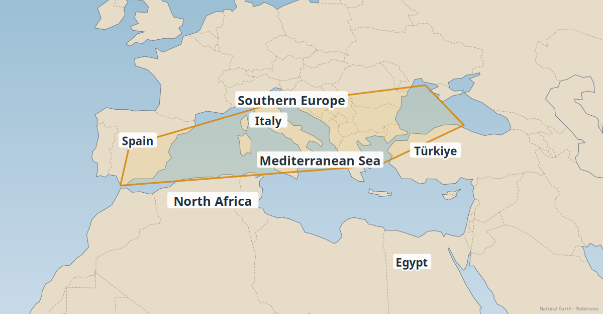 Mediterranean Basin — geography reference map