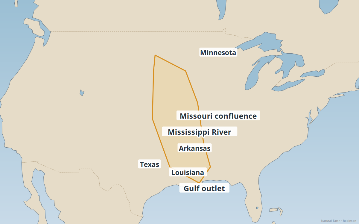 Mississippi Basin — geography reference map